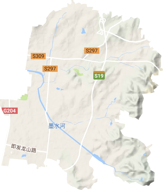 龍山街道地形圖