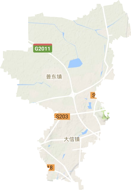 大信鎮(zhèn)地形圖