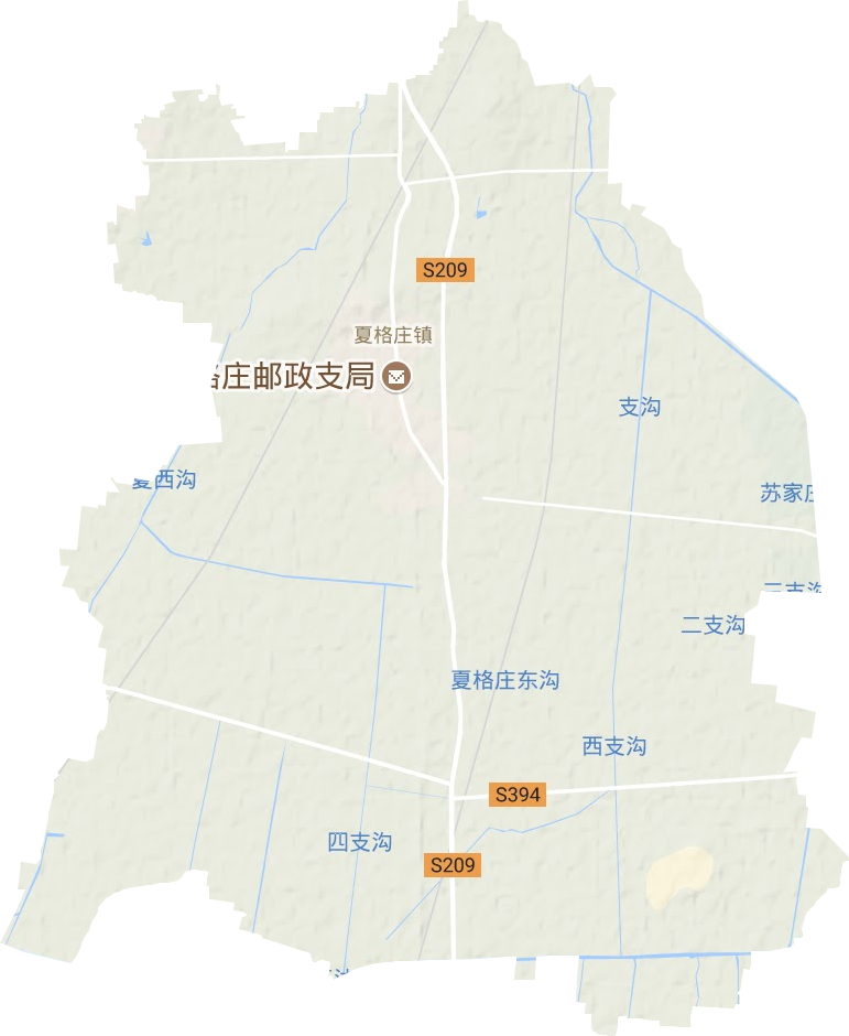 夏格莊鎮(zhèn)地形圖