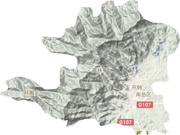 南岳區地形圖