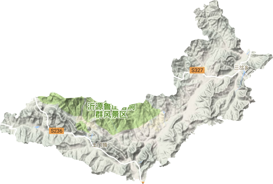 南魯山鎮(zhèn)地形圖
