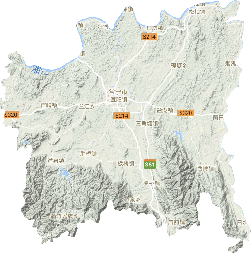 常寧市地形圖