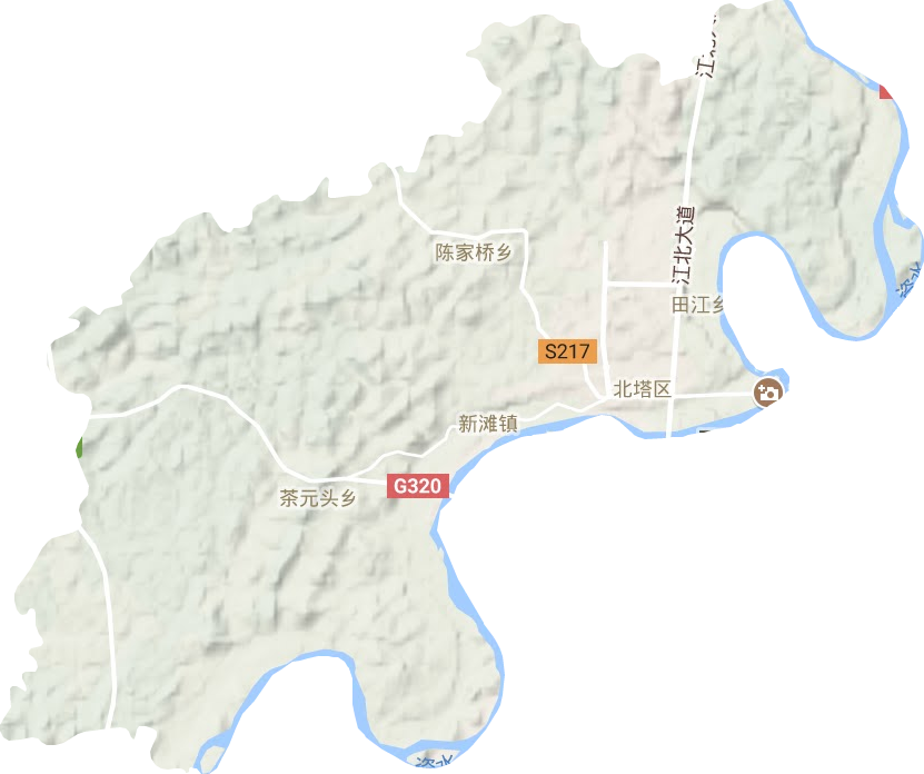 北塔區地形圖