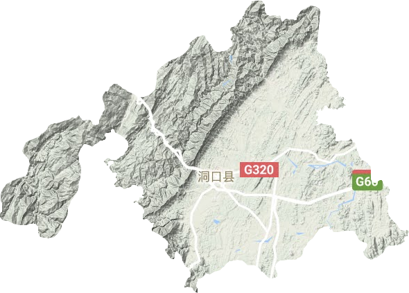 洞口縣地形圖