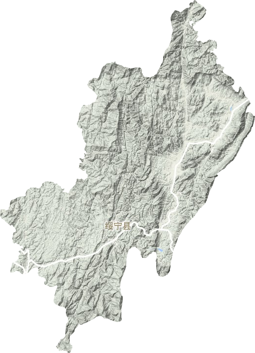 綏寧縣地形圖