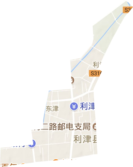 利津縣縣城社區管理委員會地形圖