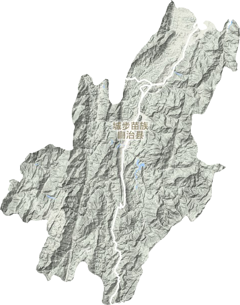 城步苗族自治縣地形圖