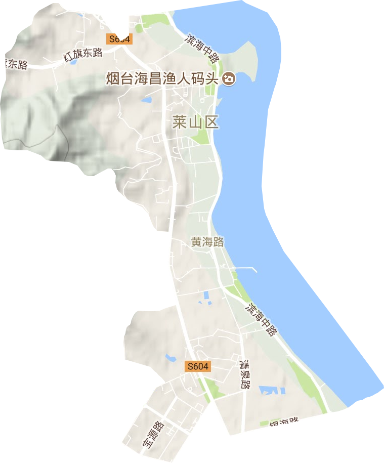 黃海路街道地形圖