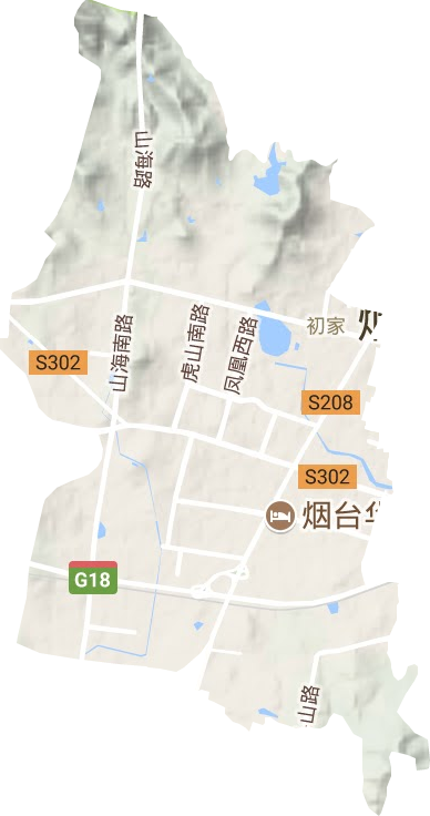 初家街道地形圖