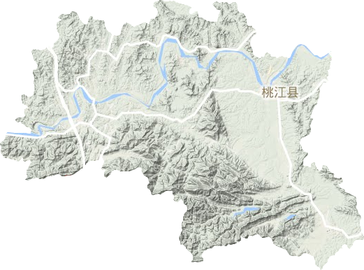 桃江縣地形圖