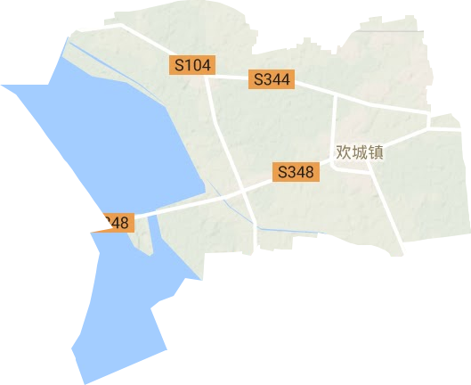 歡城鎮(zhèn)地形圖