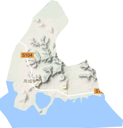 兩城鎮地形圖