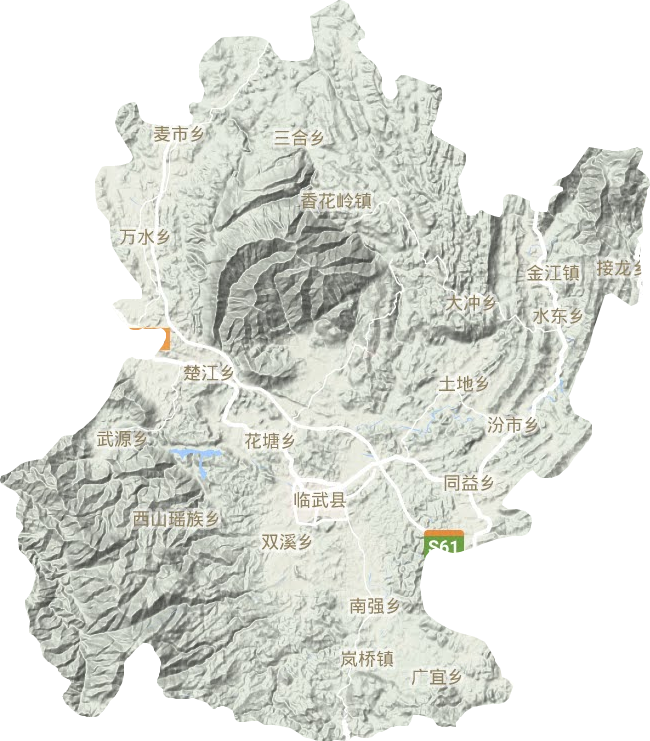 臨武縣地形圖
