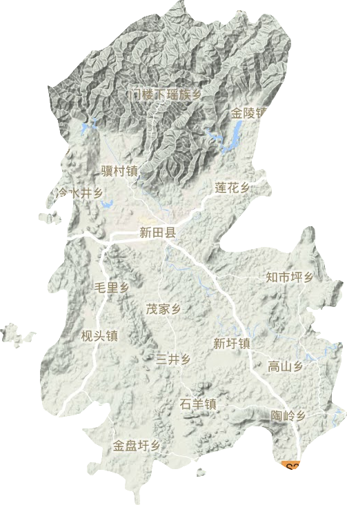新田縣地形圖