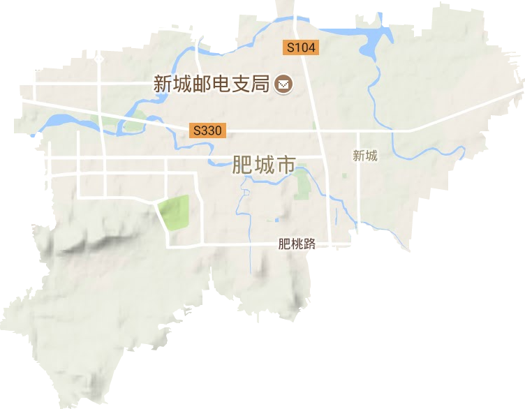 新城街道地形圖