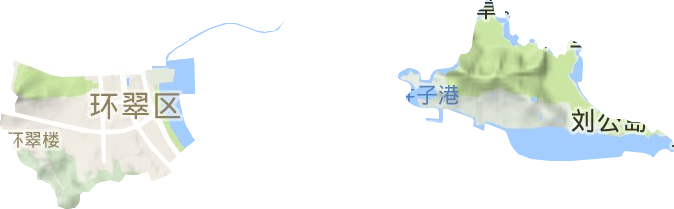 環(huán)翠樓街道地形圖