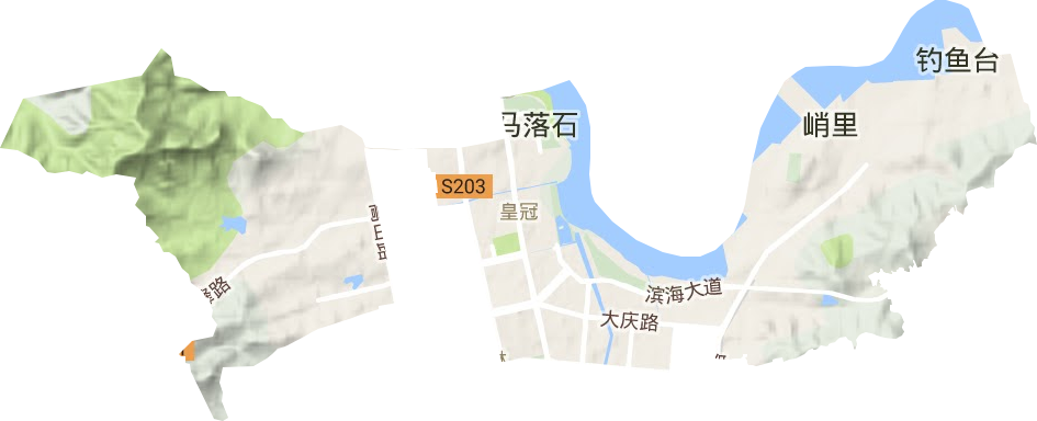皇冠街道地形圖