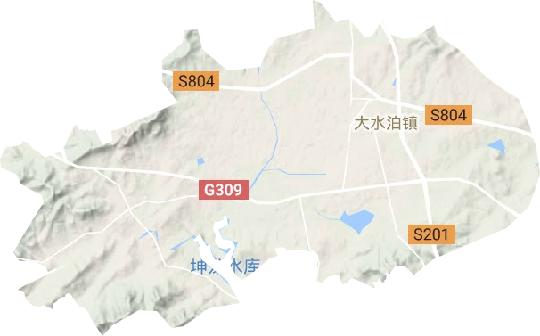 大水泊鎮地形圖