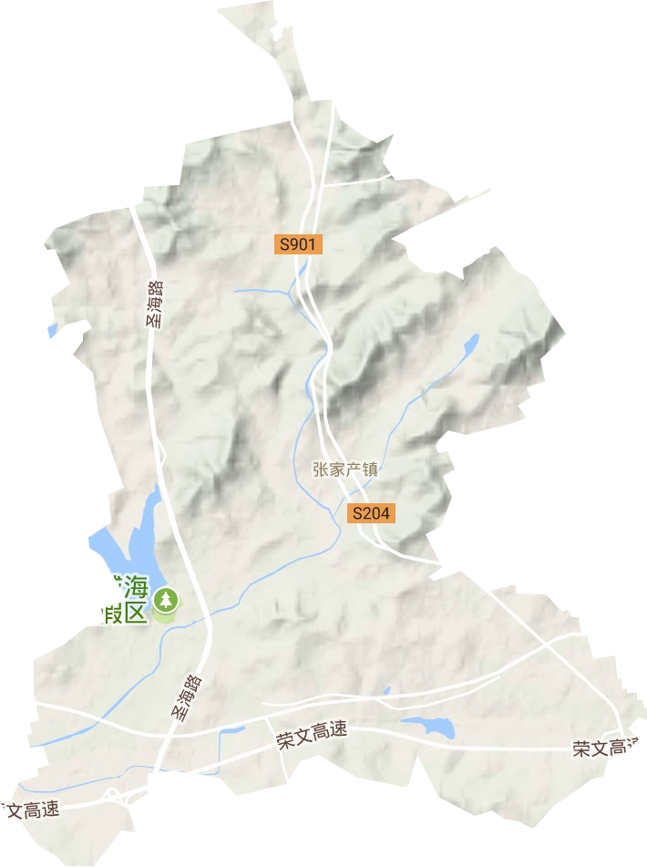 張家產鎮地形圖