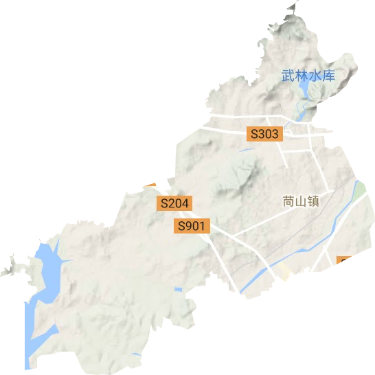 苘山鎮(zhèn)地形圖
