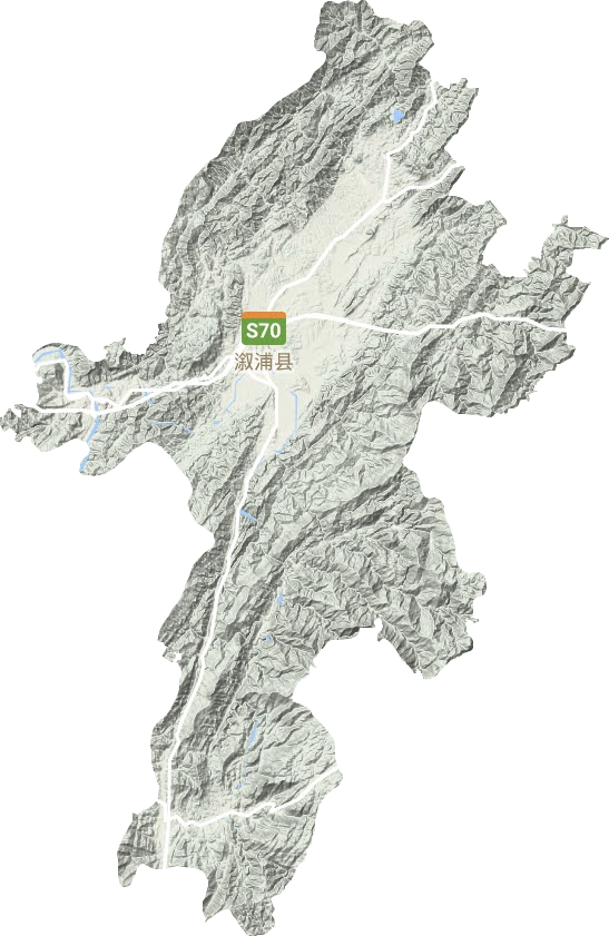 溆浦縣地形圖