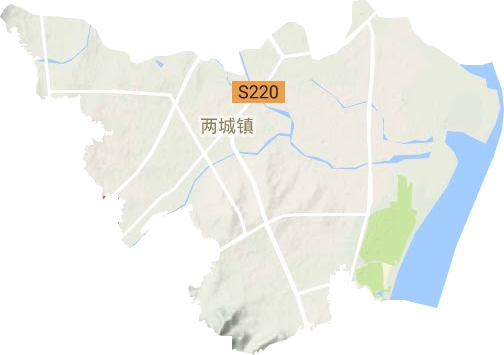兩城鎮地形圖