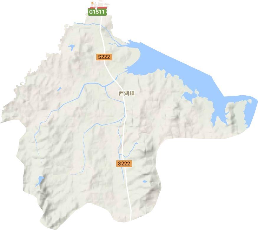 西湖鎮(zhèn)地形圖