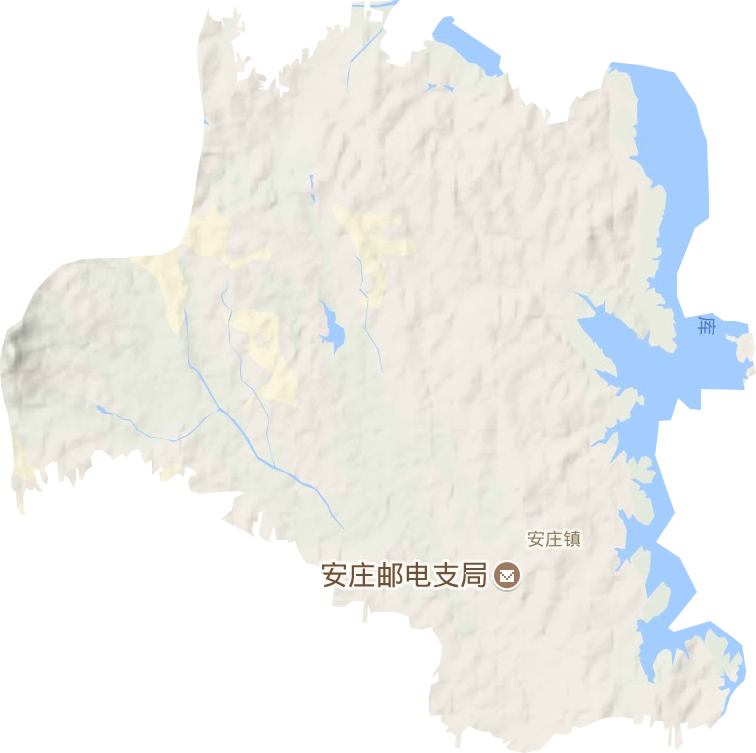 安莊鎮地形圖