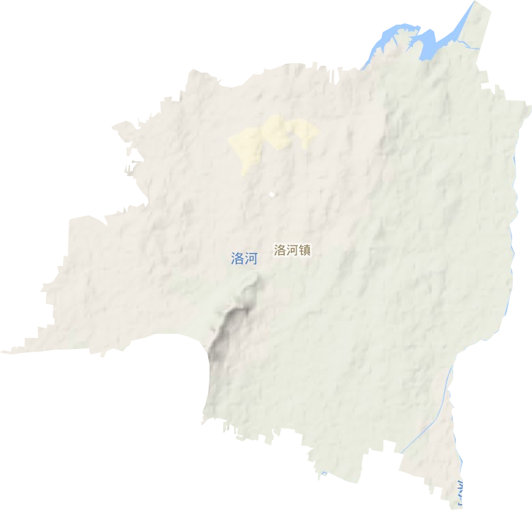 洛河鎮(zhèn)地形圖