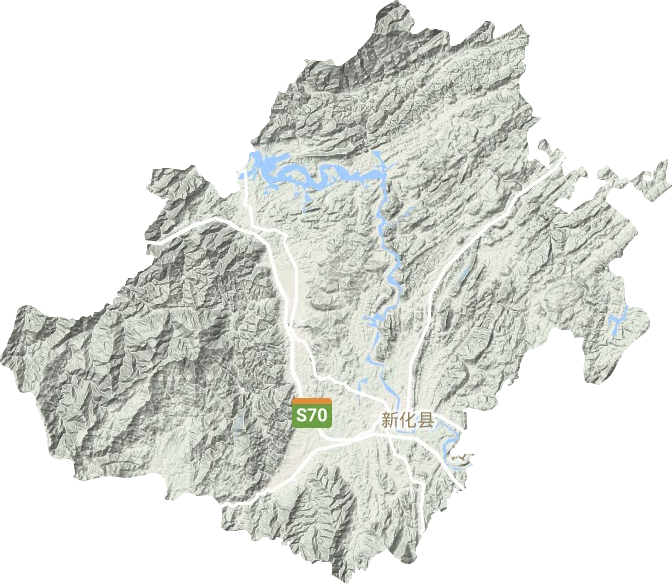 新化縣地形圖