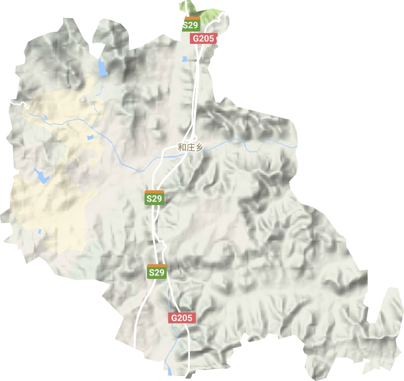 和莊鎮地形圖