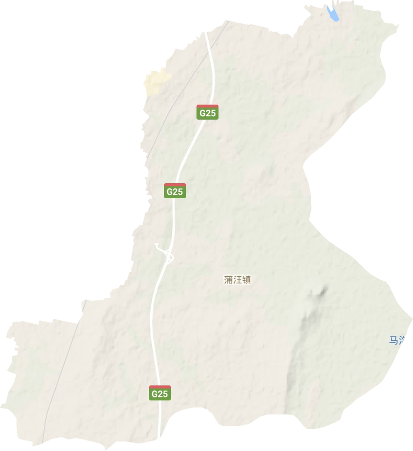 蒲汪鎮地形圖