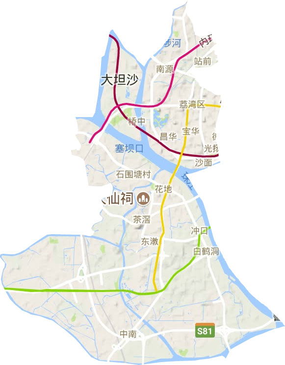 荔灣區地形圖