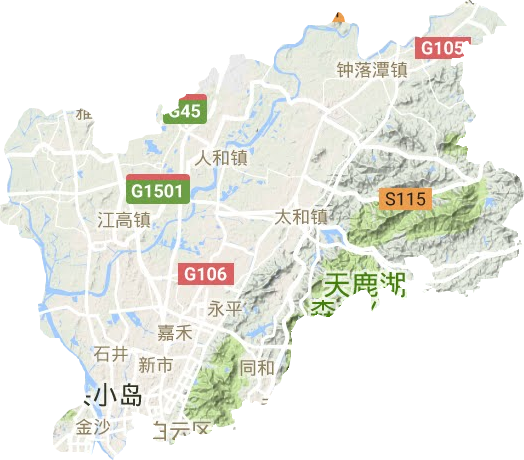 白云區地形圖