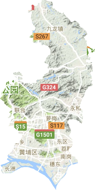 黃埔區地形圖