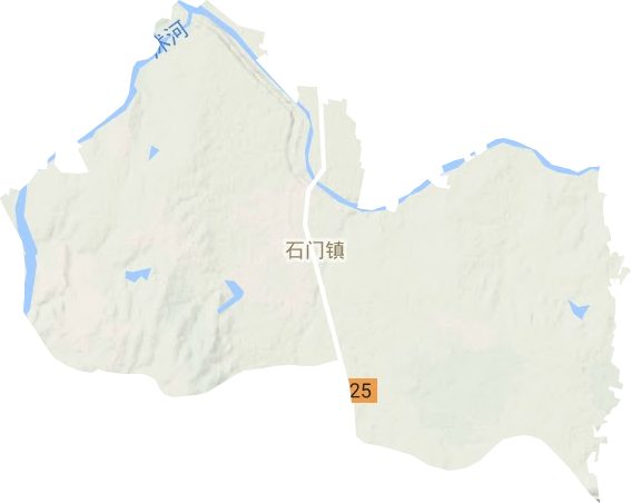 石門鎮(zhèn)地形圖