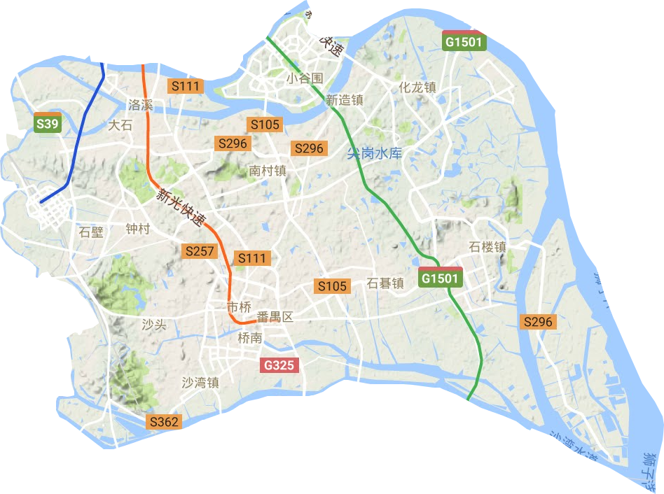 番禺區地形圖
