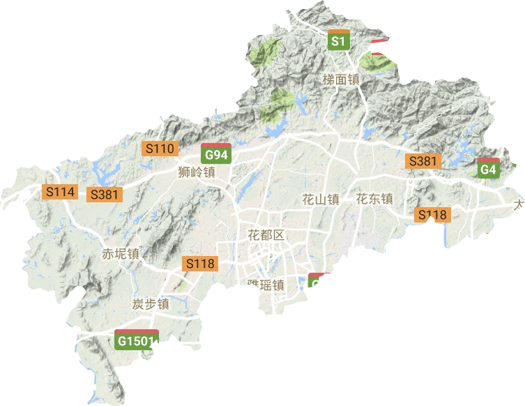 花都區地形圖