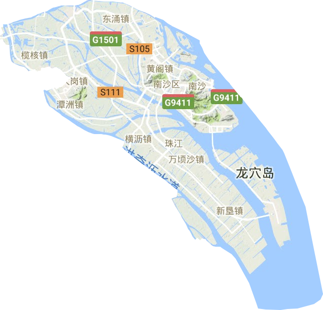南沙區(qū)地形圖