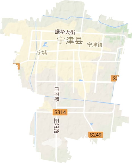 寧城街道地形圖