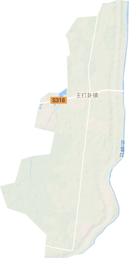 王打卦鎮地形圖
