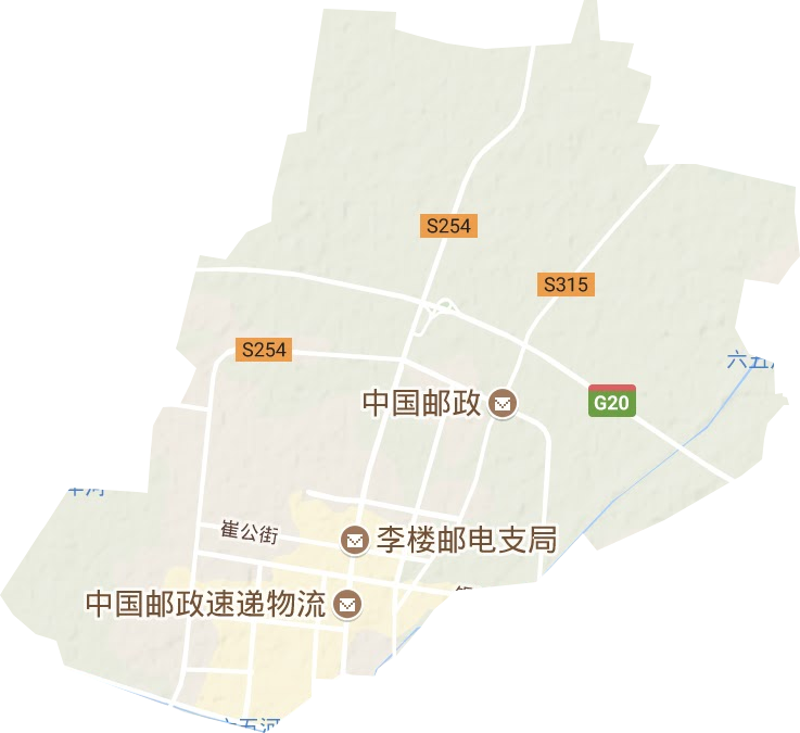 北城街道地形圖