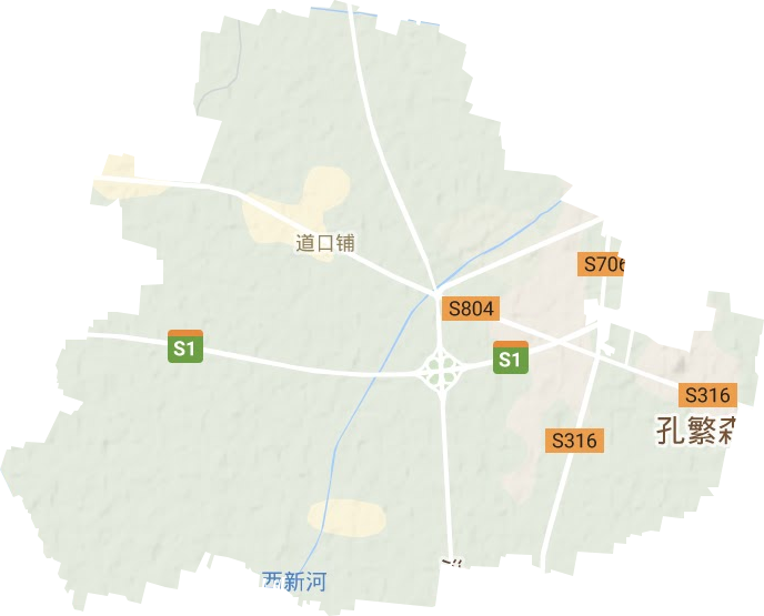 道口鋪街道地形圖