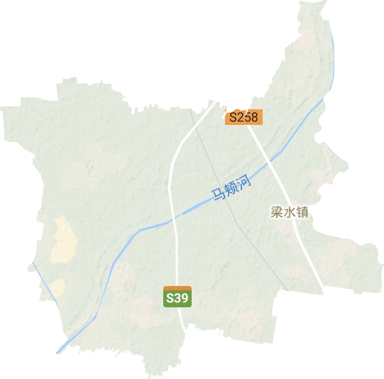 梁水鎮地形圖