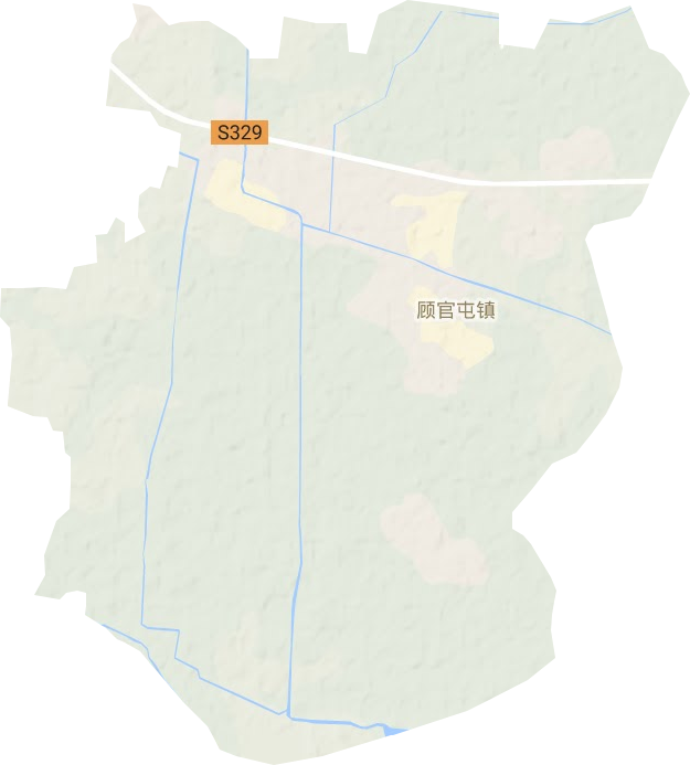 顧官屯鎮地形圖