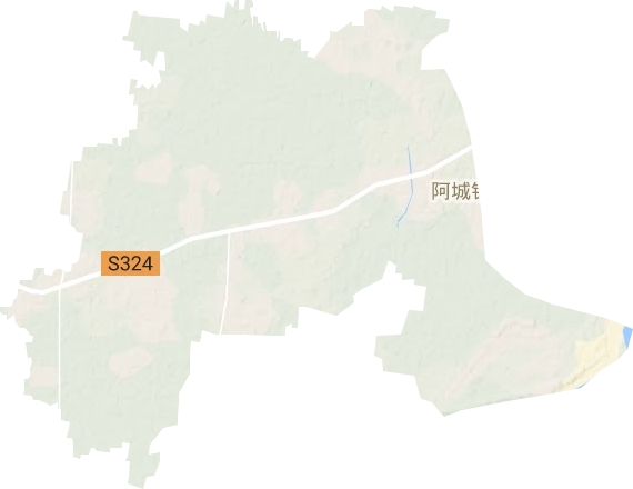 阿城鎮(zhèn)地形圖