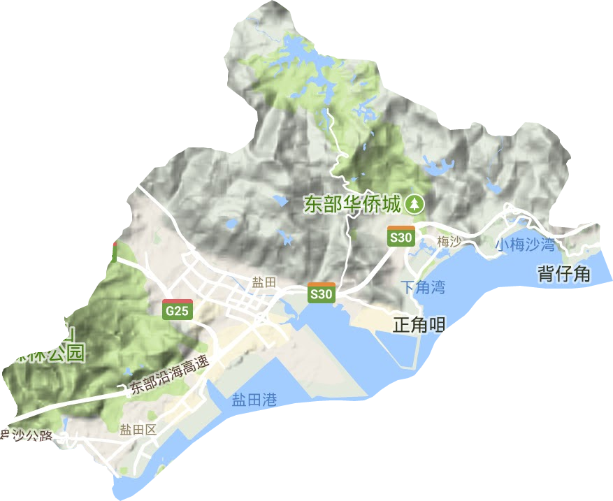 鹽田區地形圖