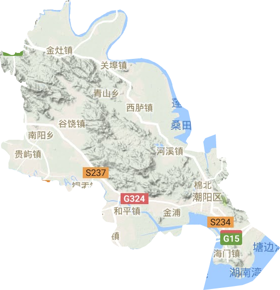 潮陽區(qū)地形圖