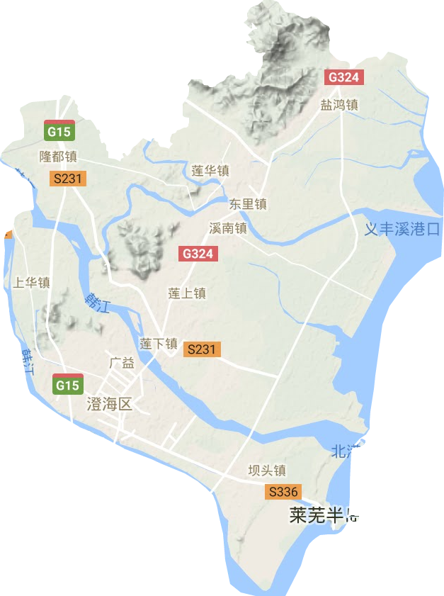 澄海區地形圖
