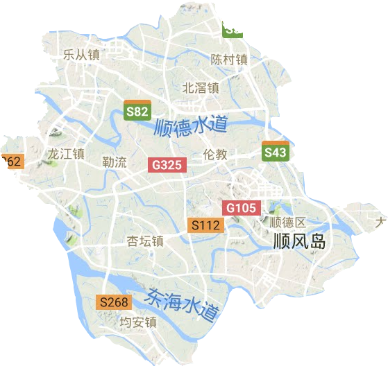順德區地形圖